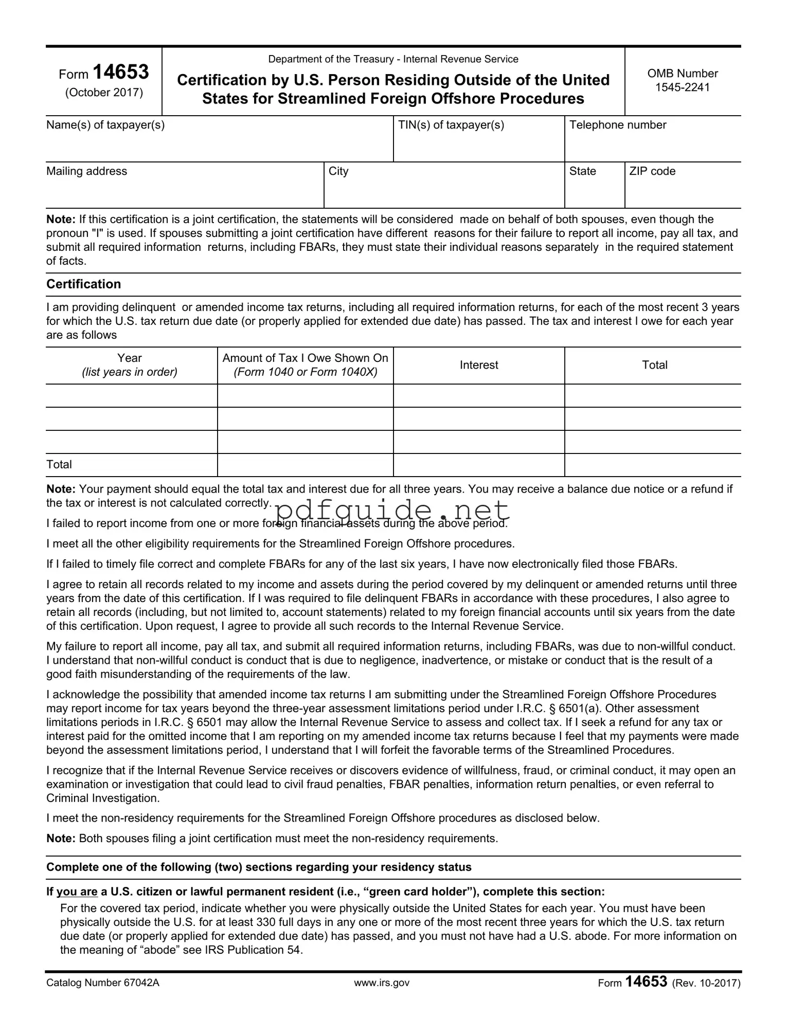Fill Out a Valid 14653 Form
