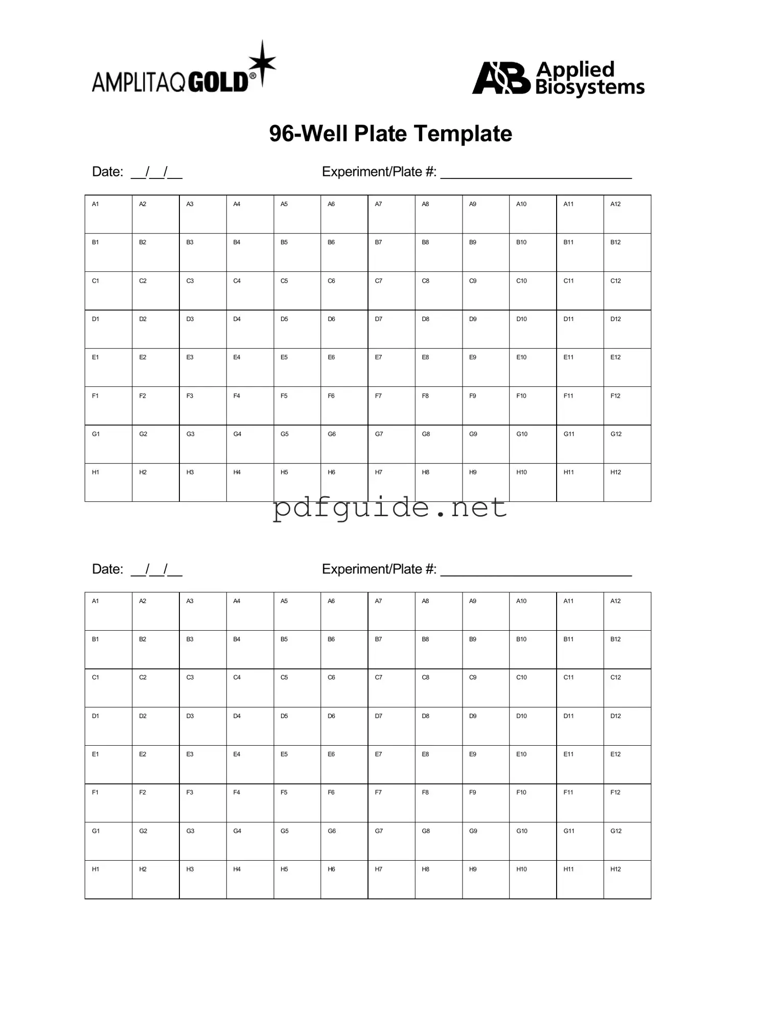 Fill Out a Valid 96 Well Form