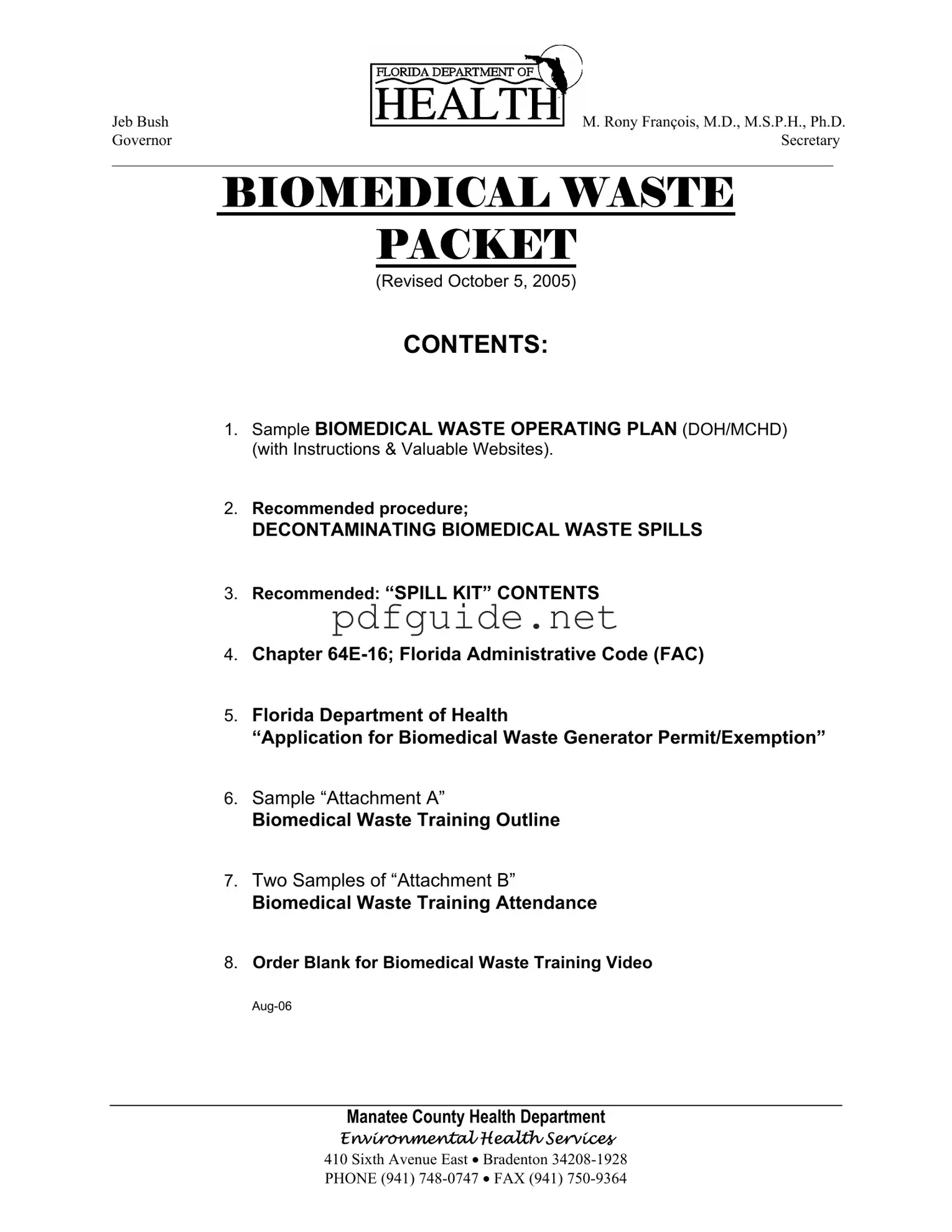 Fill Out a Valid Biomedical Waste Operating Plan Form