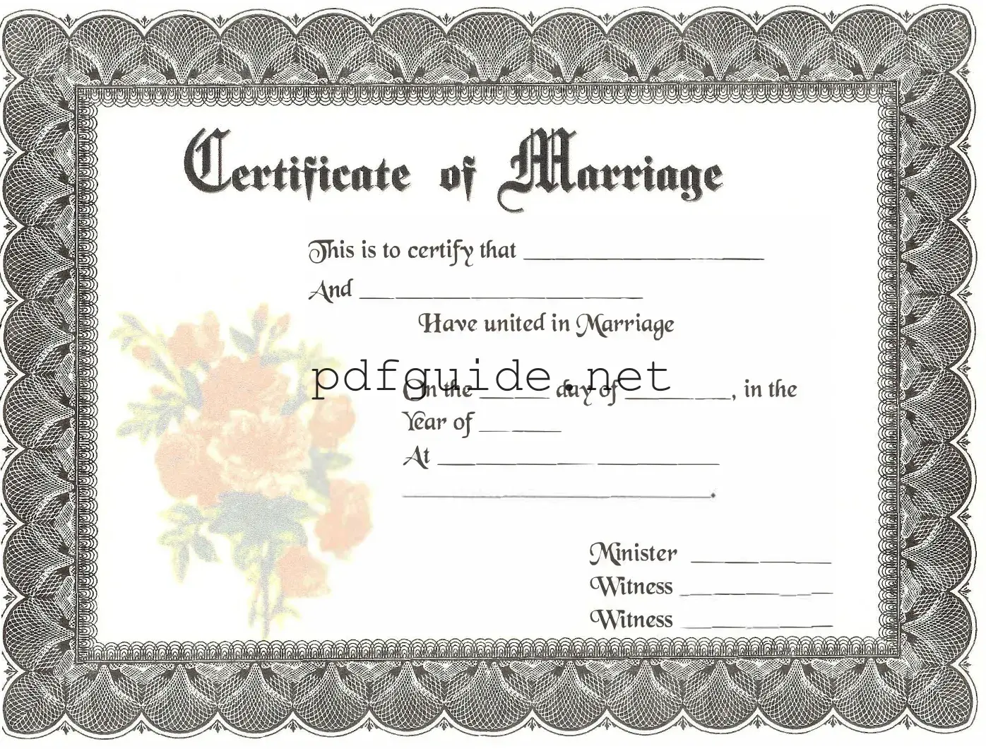 Fill Out a Valid Marriage Certificate Form