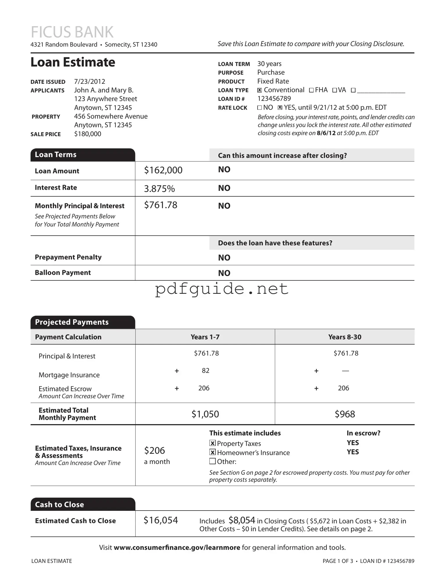 Fill Out a Valid Loan Estimate Form