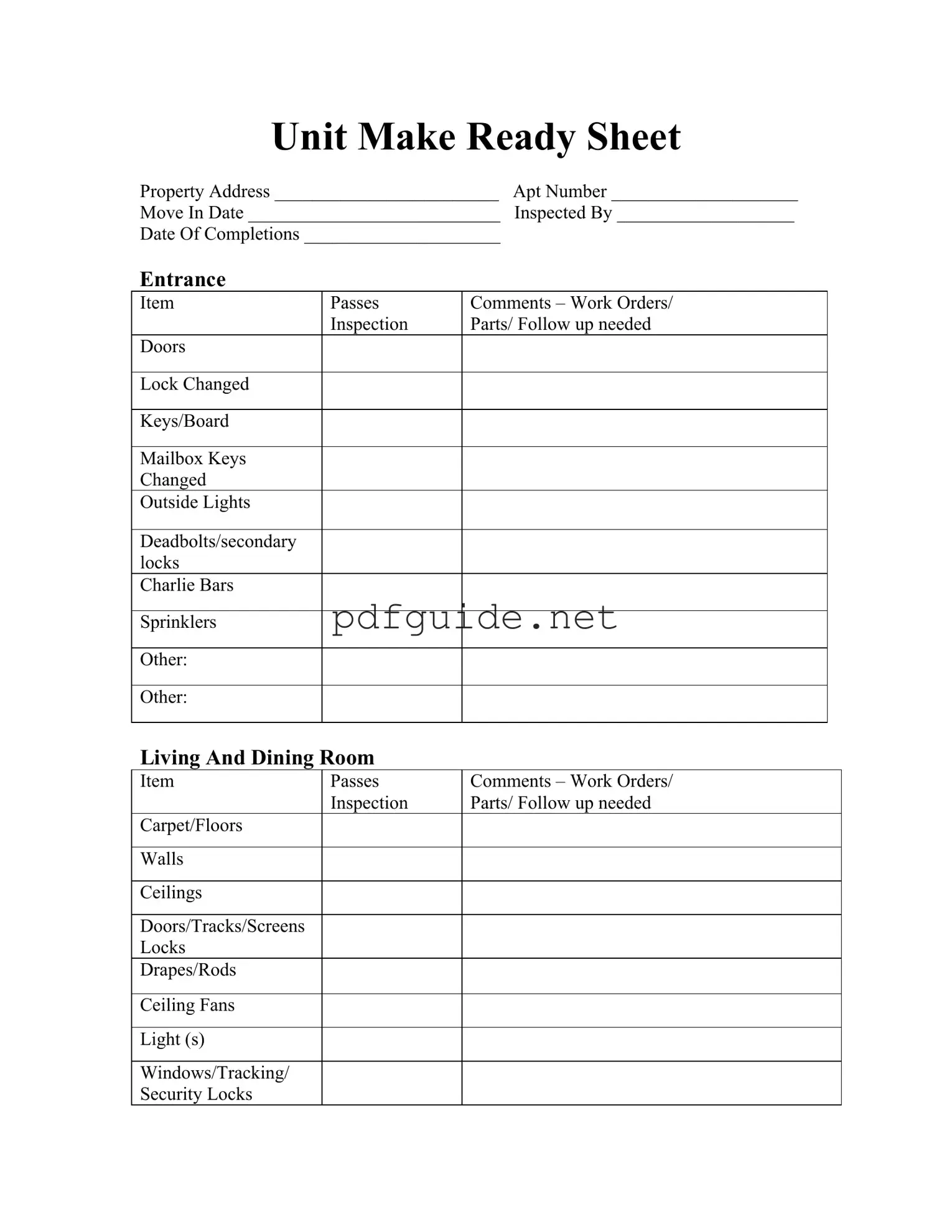 Fill Out a Valid Make Ready Checklist Form