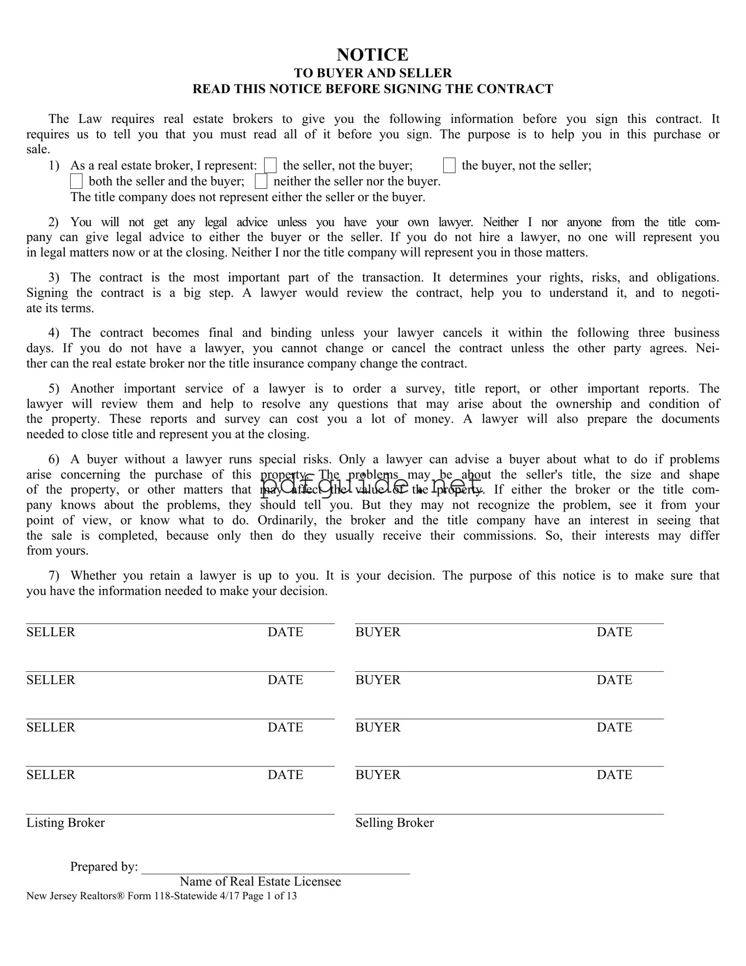 Fill Out a Valid New Jersey 118 Form