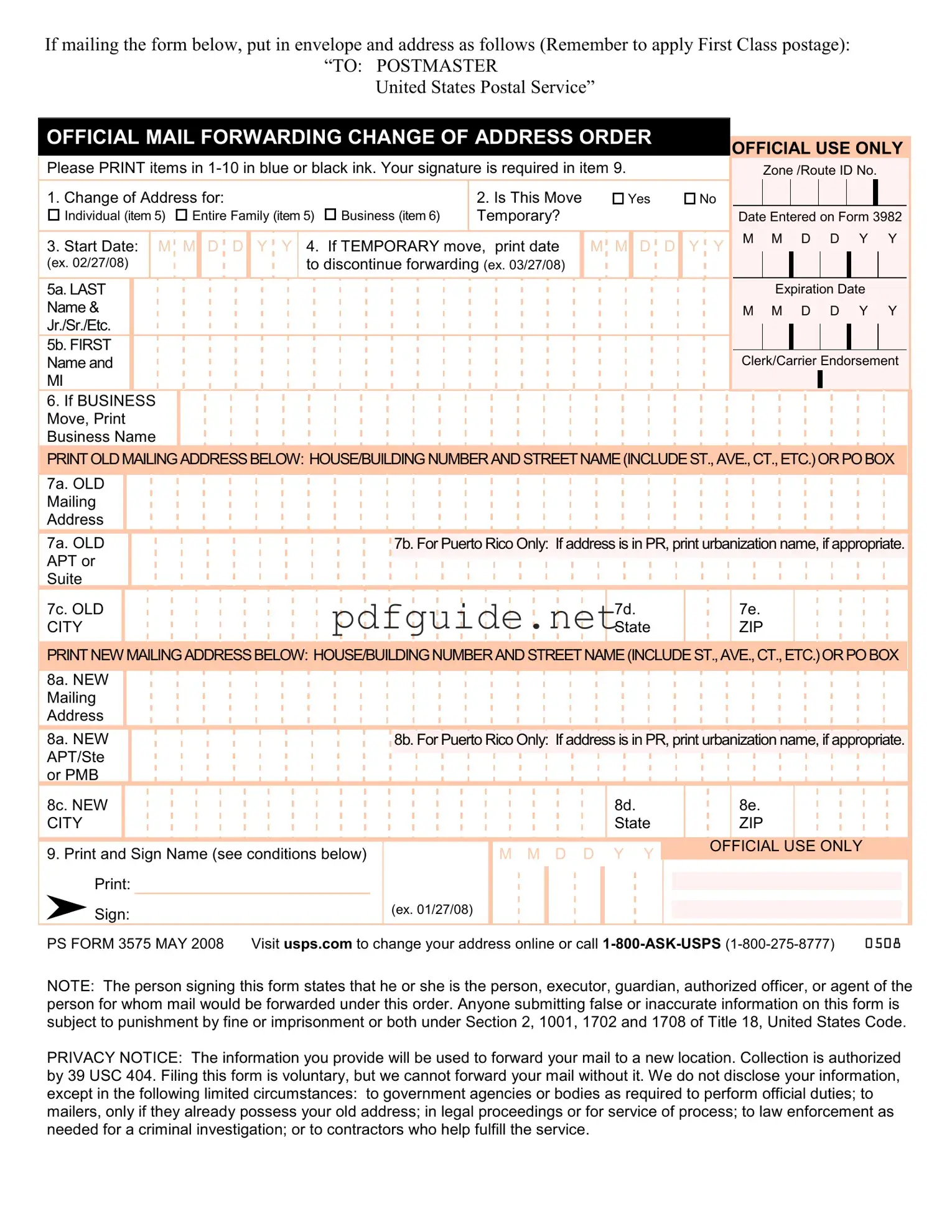 Fill Out a Valid PS 3575 Form