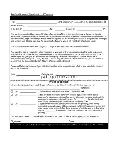 Fill Out a Valid 90 Day Notice To Move Out Form