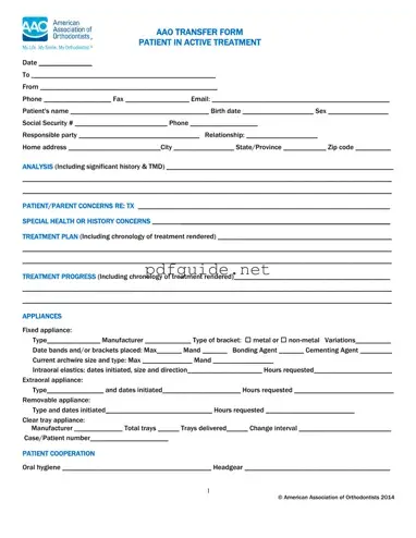 Fill Out a Valid Aao Transfer Form