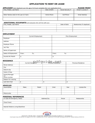 Fill Out a Valid Aoa 100A Form