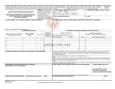 Fill Out a Valid Aphis 7001 Form