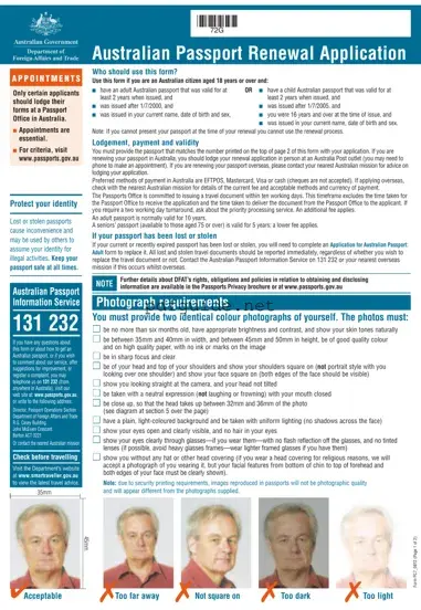 Fill Out a Valid Australian Passport Renewal Form