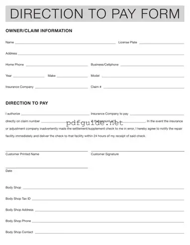 Fill Out a Valid Authorization And Direction Pay Form