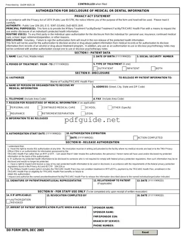 Fill Out a Valid DD 2870 Form