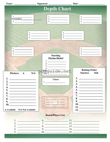 Fill Out a Valid Baseball Field Lineup Form