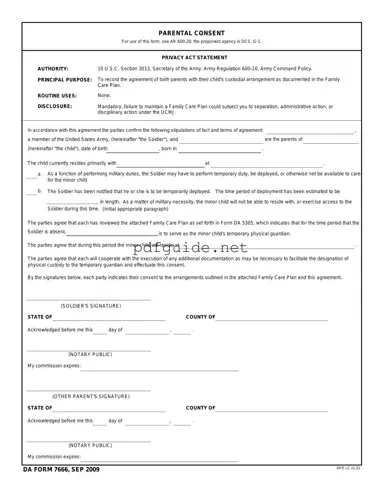 Fill Out a Valid DA 7666 Form