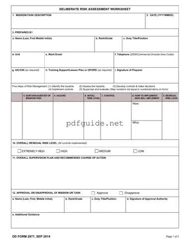 Fill Out a Valid Dd 2977 Form