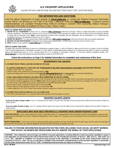 Fill Out a Valid DS-11 U.S. Passport application Form
