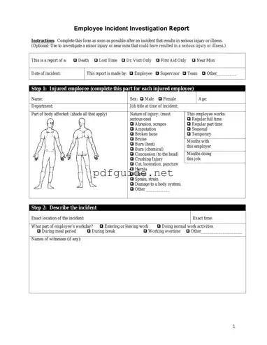 Fill Out a Valid Employee Accident Report Form