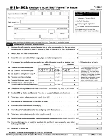 Fill Out a Valid IRS 941 Form