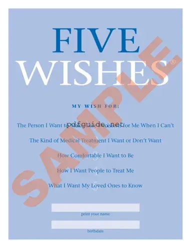Fill Out a Valid 5 Wishes Document Form