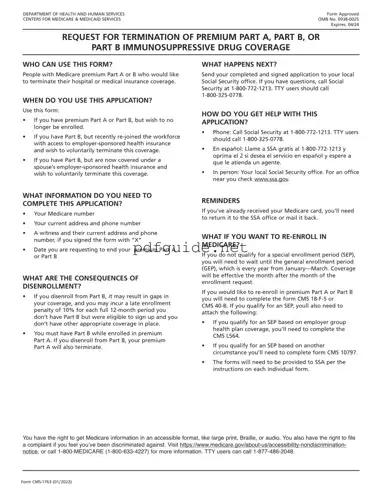 Fill Out a Valid CMS-1763 Exp Form
