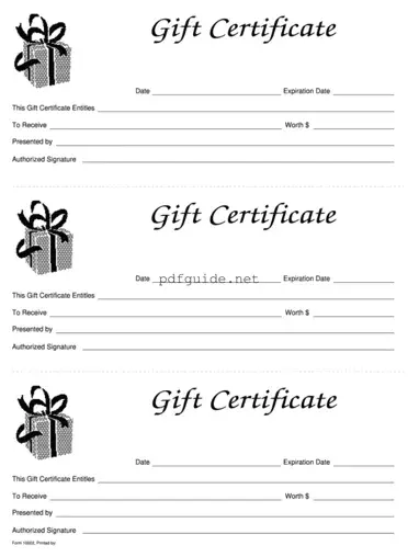 Fill Out a Valid Gift Certificate Form