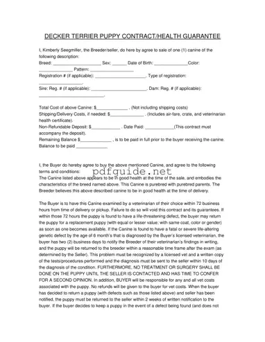Fill Out a Valid Health Guarantee Form