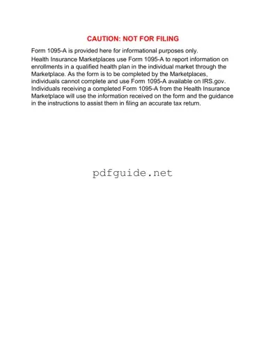 Fill Out a Valid IRS 1095-A Form