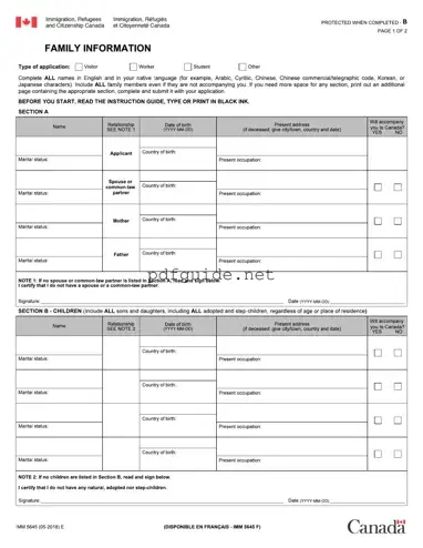 Fill Out a Valid Imm 5645 Form