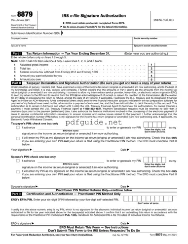 Fill Out a Valid IRS 8879 Form