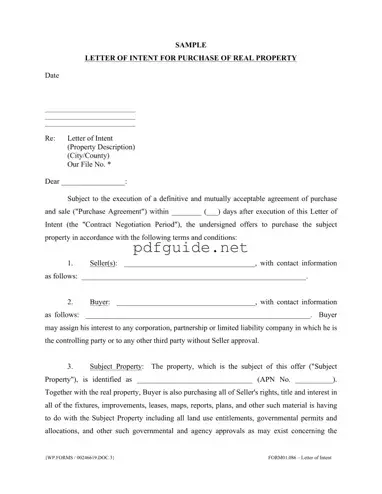 Fill Out a Valid Letter To Purchase Land Form