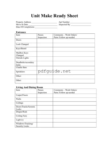 Fill Out a Valid Make Ready Checklist Form
