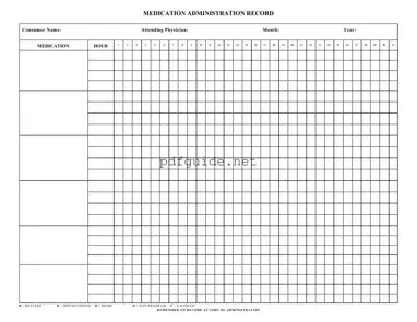 Fill Out a Valid Medication Administration Record Sheet Form