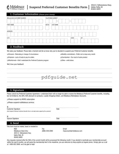 Fill Out a Valid Melaleuca Cancellation Form