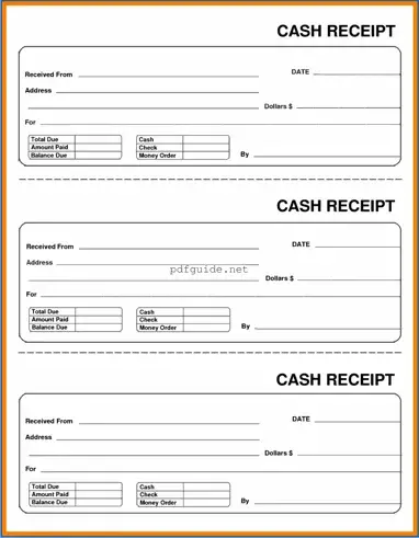 Fill Out a Valid Cash Receipt Form