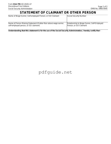 Fill Out a Valid SSA SSA-795 Form