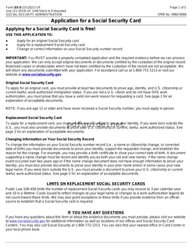 Fill Out a Valid SSA SS-5 Form