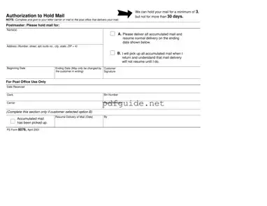 Fill Out a Valid Usps Hold Mail Request Form