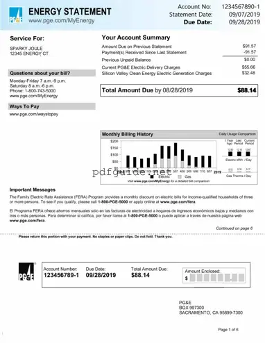 Fill Out a Valid Utility Bill Form