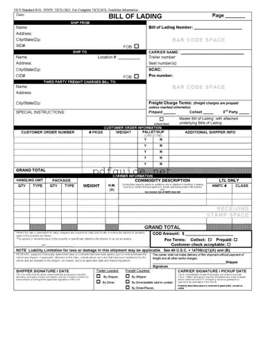 Fill Out a Valid Vics Bol Form