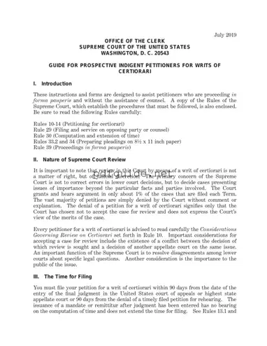 Fill Out a Valid Writ Of Certiorari Form